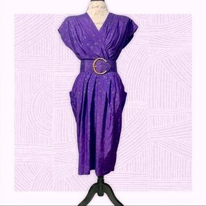 Scarlett Vintage Union Made Violet 80”s Dress